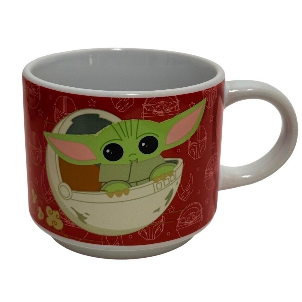 Star Wars The Mandalorian Grogu Baby Yoda Red‎ Ceramic Coffee Mug Galerie